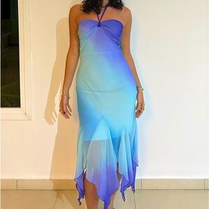 Super Cute Blue&Purple Ombré Kiki USA Dress